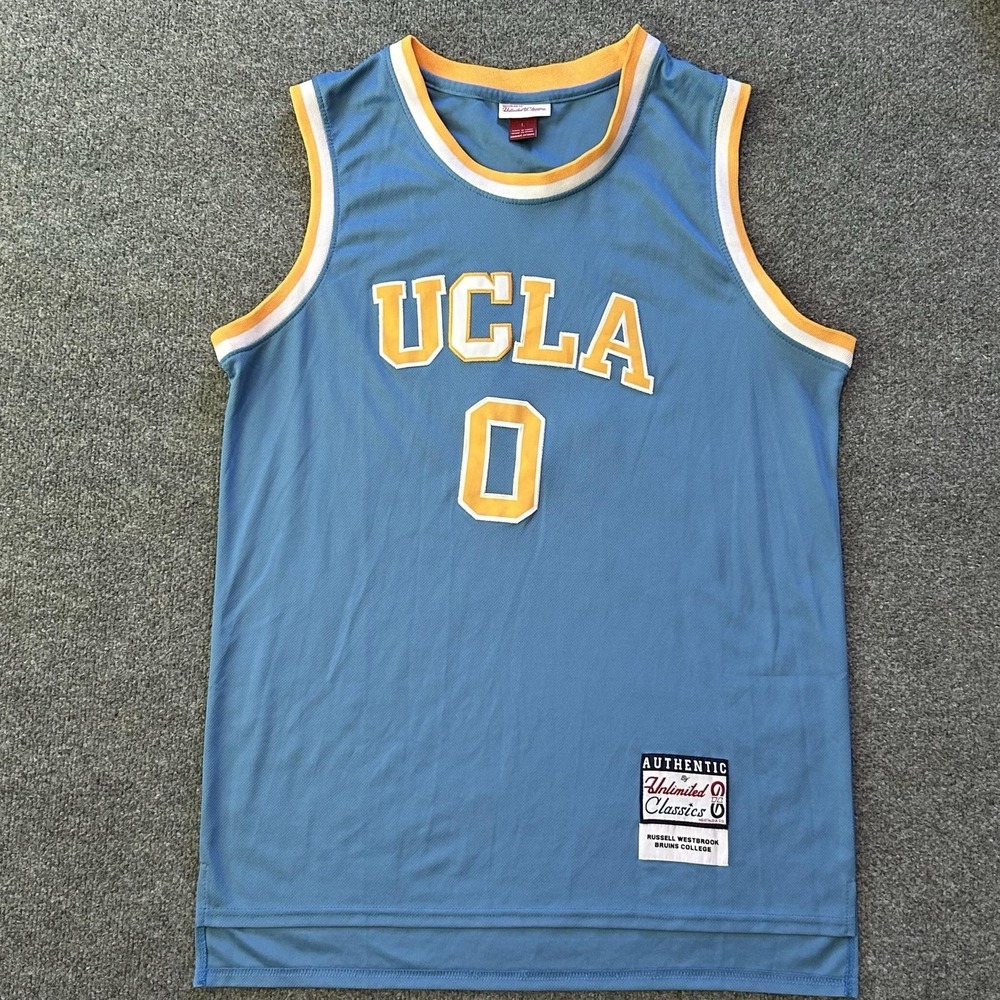 UCLA Bruins Jersey Mens L Blue NCAA Basketball Westbrook 0 Unlimited Classics